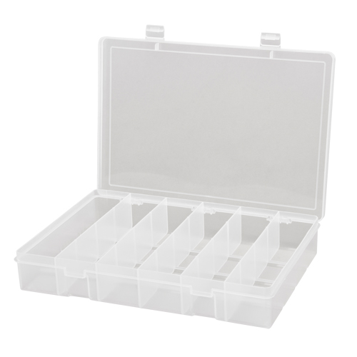 Boîtes &agrave; compartiments compactes en polypropyl&egrave;ne, 13-1/8" la x 9" p x 2-5/16" h, 6 compartiments Cintas