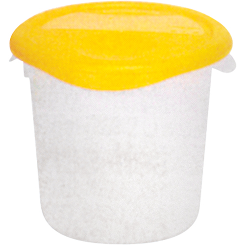 Round Storage Containers, 7-4/5" H x 8-1/2" D, 3.79 L Capacity, Clear Cintas