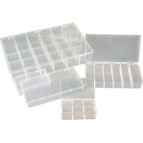 K-Resin Compartment Box, Plastic, 36 Slots, 6-9/16" W x 9-5/8" D x 1-1/2" H, Transparent Cintas