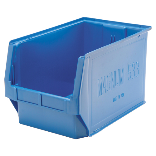 Contenants g&eacute;ants empilables, 12,375" la x 19,75" p x 11,875" h, Bleu Cintas