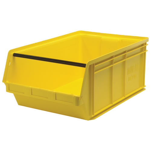 Contenants g&eacute;ants empilables, 18,375" la x 29" p x 11,875" h, Jaune Cintas