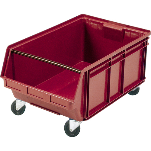Mobile Giant Stacking Bin, 11-7/8" H x 18-3/8" W x 29" D, 150 lbs. Capacity, Red Cintas