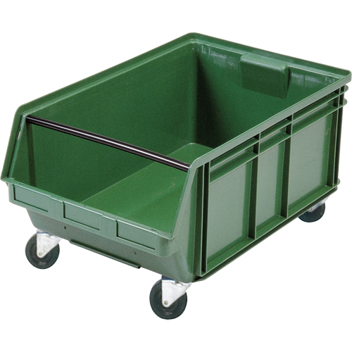 Mobile Giant Stacking Bin, 11-7/8" H x 18-3/8" W x 29" D, 150 lbs. Capacity, Green Cintas