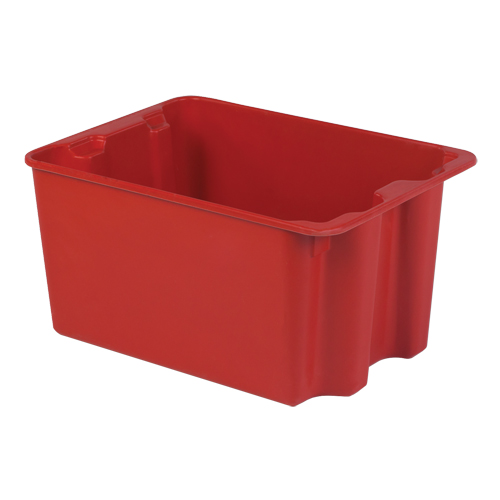 Contenants Stack-N-Nest de Plexton, 19,9" la x 27,5" p x 14" h, Rouge Cintas