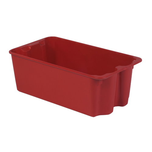 Contenants Stack-N-Nest de Plexton, 16,9" la x 30,6" p x 11,1" h, Rouge Cintas