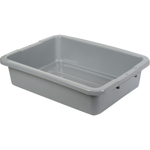 Bus/Utility Boxes - Grey, 5" H x 15" D x 20" L, Plastic, Grey Cintas
