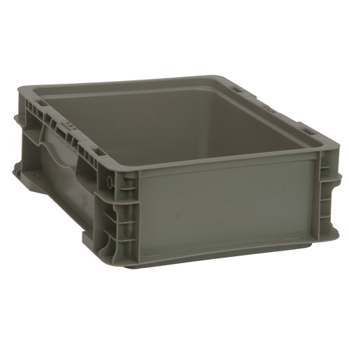 Contenant pliable et empilable, 15" la x 12" p x 5" h, Gris Cintas