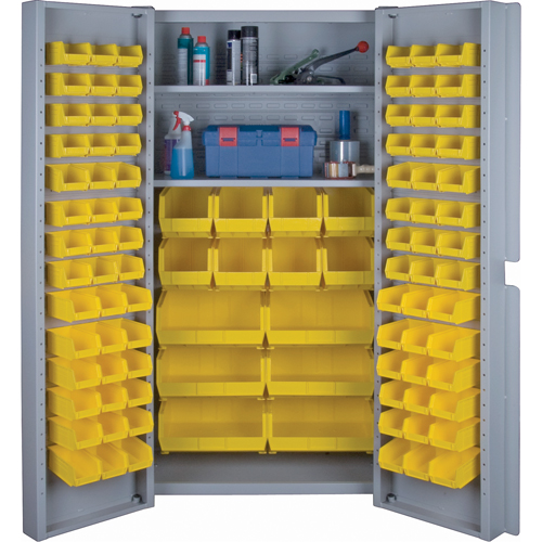 Deep Door Combination Cabinets, 38" W x 24" D x 72" H, Grey Cintas