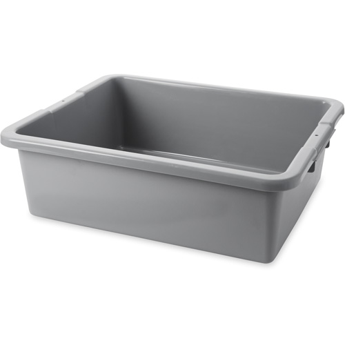 Undivided Bus/Utility Box, 7" H x 21.5" D x 17" L, Polyethylene, Grey Cintas