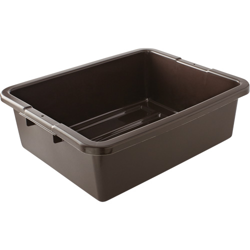 Undivided Bus/Utility Box, 7" H x 21.5" D x 17" L, Plastic, Brown Cintas