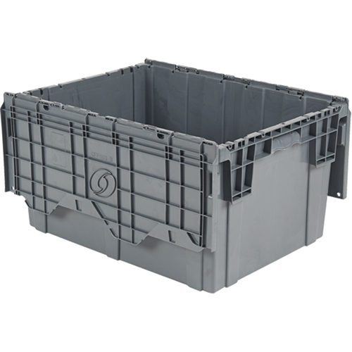 Contenants de distribution Flipak en plastique poly&eacute;thyl&egrave;ne (PE), 39" x 14" x 13", Gris Cintas