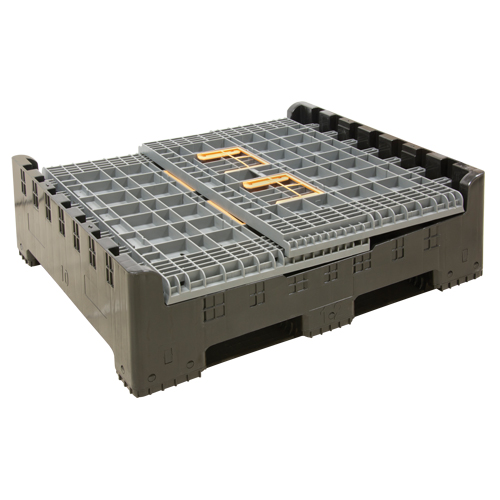 Contenant de vrac pliable, 47,2" lo x 39,4" la x 39,4" h, Gris Cintas