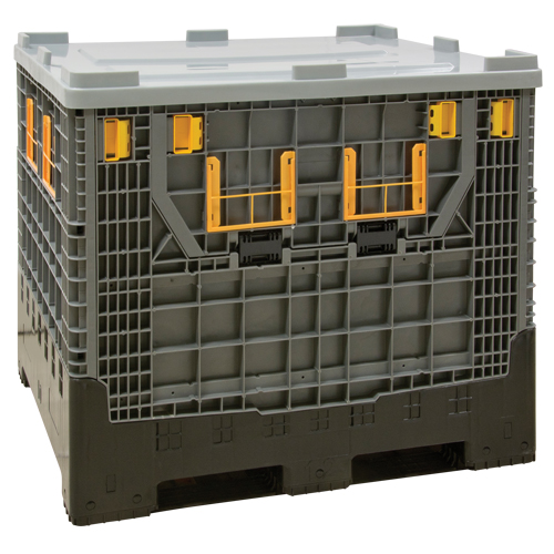 Contenant de vrac pliable, 47,2" lo x 39,4" la x 39,4" h, Gris Cintas