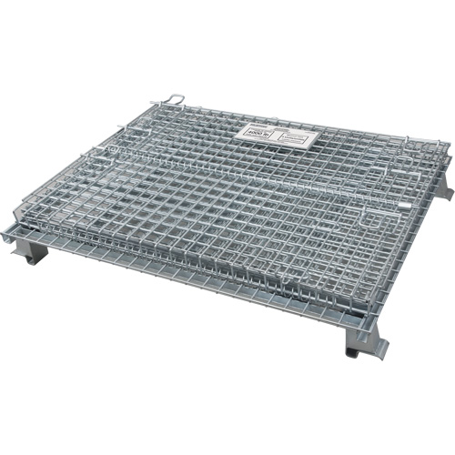 Conteneur repliable en m&eacute;tal grillag&eacute;, 40" la x 32" p x 34" h, Capacit&eacute; de 4000 lb Cintas
