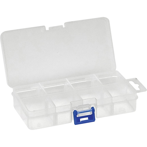 Boîte &agrave; compartiments en plastique, 2,75" la x 5,5" p x 1,25" h, 8 compartiments Cintas