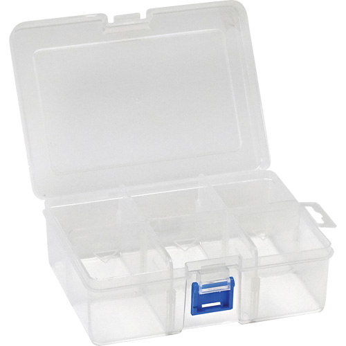 Boîte &agrave; compartiments en plastique, 4,75" la x 6,75" p x 2,25" h, 6 compartiments Cintas