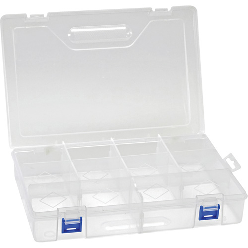 Boîte &agrave; compartiments en plastique, 7,75" la x 11,75" p x 2,2" h, 10 compartiments Cintas