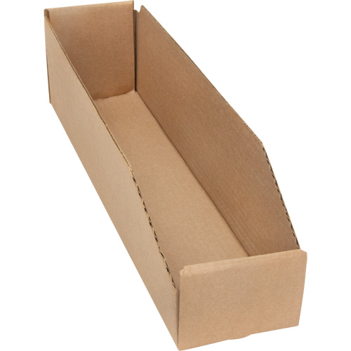 Deep Corrugated Parts Bins, 3-3/4" W x 17-1/4" D x 4-1/2" H, Beige Cintas