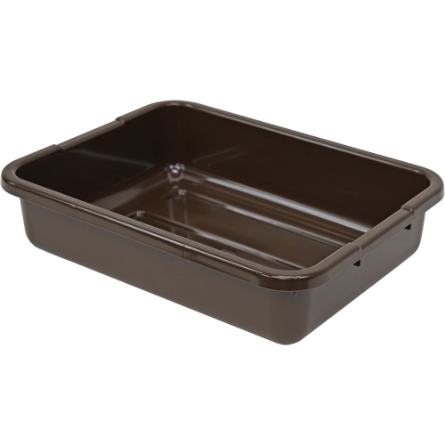 Bac d'entreposage tout usage &agrave; fond rainur&eacute;, 5" ha x 15" p x 21" lo, Plastique, Brun Cintas