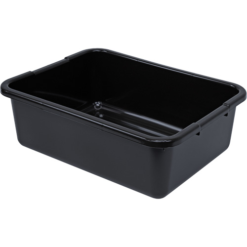Bac d'entreposage tout usage &agrave; fond rainur&eacute;, 7" ha x 15" p x 21" lo, Plastique, Noir Cintas