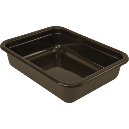 Bac d'entreposage tout usage &agrave; fond plat, 5" ha x 17" p x 22" lo, Plastique, Brun Cintas