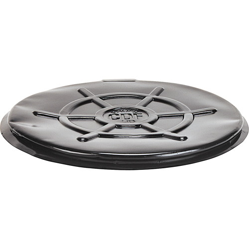 Couvercles protecteurs pour barils, Dessus ferm&eacute;, Convient aux 55 gal. US (45 gal. imp.), Noir Cintas