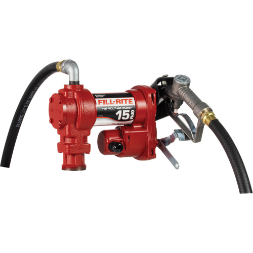 Pompes c. a. utilitaires &agrave; soupape rotative avec embout, 115 V, 15 gal./min Cintas
