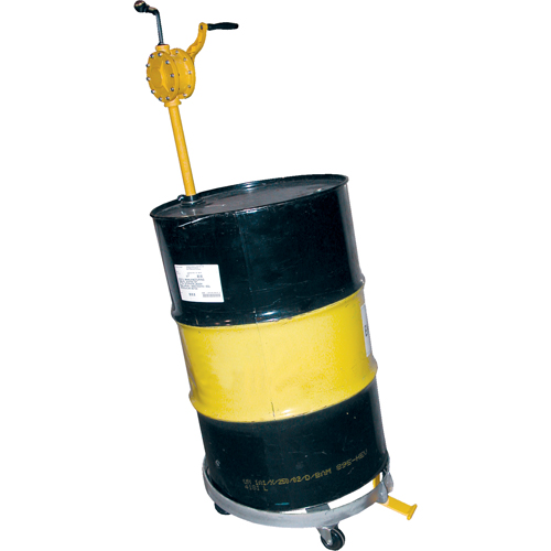Chariots &agrave; inclinaison pour baril, Acier, Capacit&eacute;e 1200 lb, Diam&egrave;tre 23-1/2", Roue en Fonte Cintas
