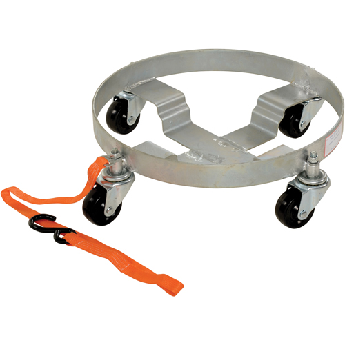 Multi-Tier Drum Dollies, Steel, 900 lbs. Capacity, 19" Diameter, Rubber Casters Cintas