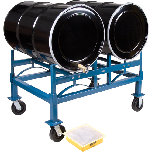 Drum Stacking Rack, 2 Drums, 1600 lbs. Capacity, 45-1/2" W x 30" D x 12-1/2" H Cintas