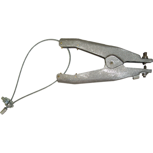 Prise de masse statique (s&eacute;rie GAT), Corps en Aluminium coul&eacute;, Pointe style cuvette en Acier inoxydable, 3 pointes Configuration, 1-1/4" Ouverture max. Cintas
