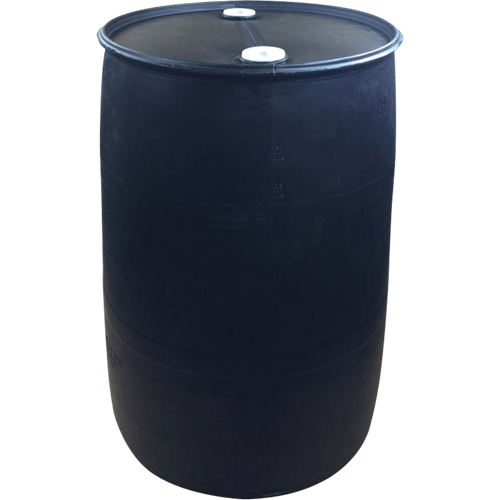Polyethylene Drums, 55 US gal (45 imp. gal.), Closed Top, Black Cintas