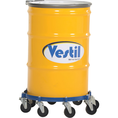 Octagon Drum Dolly, Steel, 2000 lbs. Capacity, 27-1/16" Diameter, Cast Iron Casters Cintas