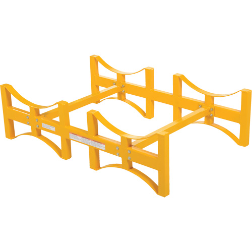 Porte-barils empilable en acier, 2 barils, Capacit&eacute; de 1600 lb, 45-1/2" la x 29-7/8" p x 12-3/4" h Cintas