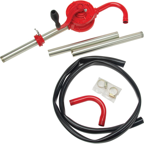Rotary Type Drum Pump, Cast Iron/Steel, Fits 30-55 Gal., 8 oz./Stroke Cintas