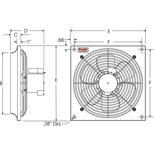 Ventilateurs muraux d'usage g&eacute;n&eacute;ral, Commercial, 2 vitesses, Diam&egrave;tre de 18" Cintas