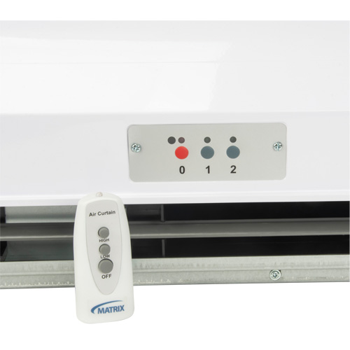 Rideau d'air avec t&eacute;l&eacute;commande, 2 vitesses Cintas