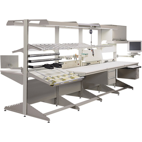 Postes de travail modulaire ergonomiques - Panneaux perfor&eacute;s Cintas