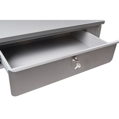 Wall-Mounted Shop Desk, 34-1/2" W x 28" D x 31" H, Grey Cintas