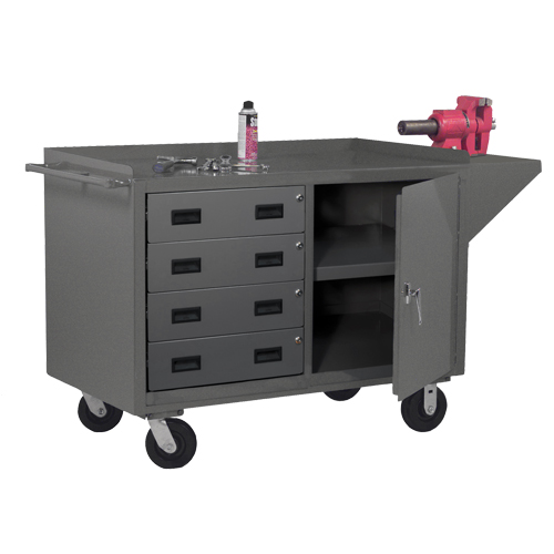 Mobile Workbench Cabinet, Steel Surface Cintas