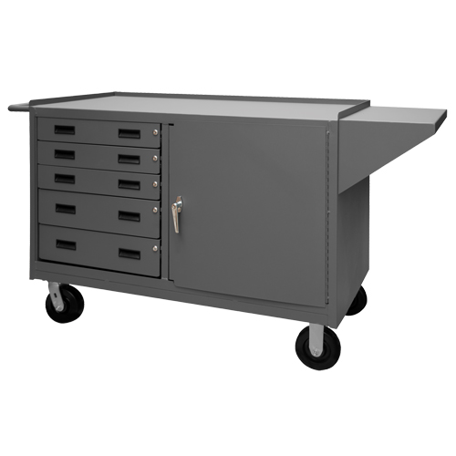 Mobile Workbench Cabinet, Steel Surface Cintas