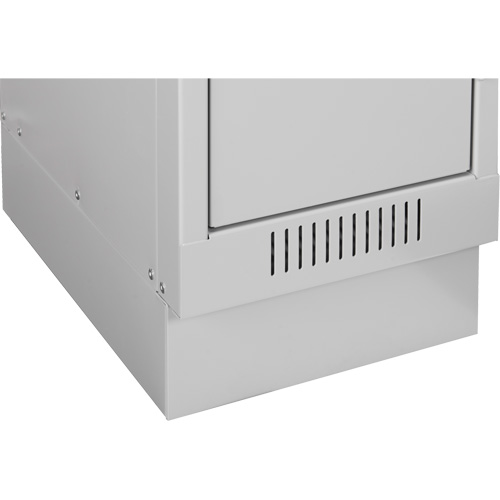 Clean Line Lockerette, 6 -tier, Bank of 4, 48" x 18" x 76", Steel, Beige, Rivet (Assembled) Cintas