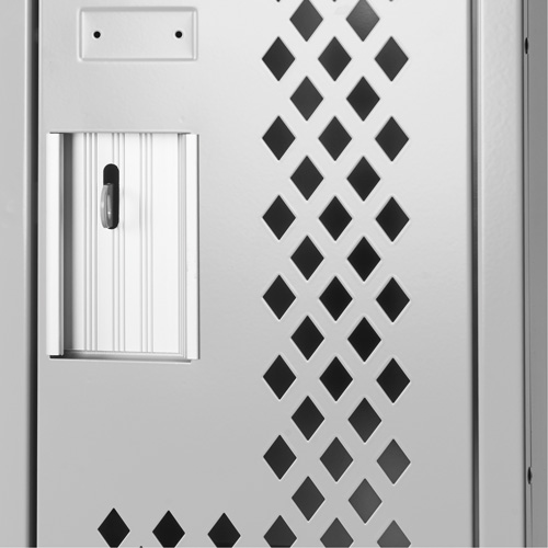 Casiers Clean Line, 12" x 12" x 72", Acier, Gris, Rivet (assembl&eacute;), Perfor&eacute; Cintas