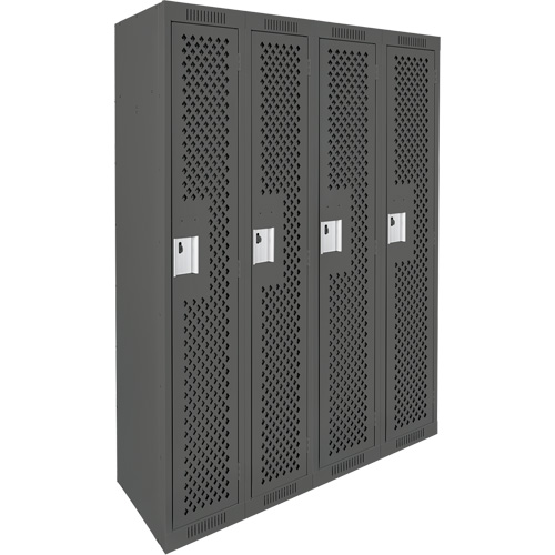 Casiers Clean Line, Bloc de 4, 48" x 12" x 72", Acier, Charbon, Rivet (assembl&eacute;), Perfor&eacute; Cintas