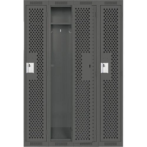 Casiers Clean Line, Bloc de 4, 48" x 12" x 72", Acier, Charbon, Rivet (assembl&eacute;), Perfor&eacute; Cintas