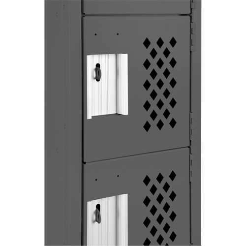 Clean-Line Perforated Lockerette, 6 -tier, 12" x 72" x 12", Steel Cintas
