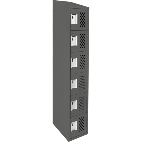 Clean-Line Perforated Lockerette, 6 -tier, 12" x 72" x 12", Steel Cintas