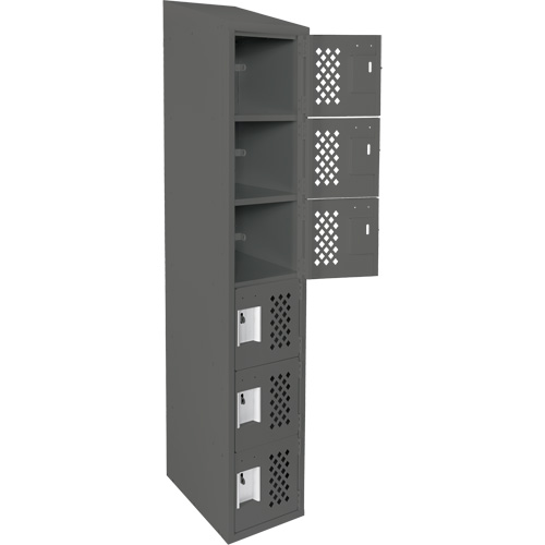 Clean-Line Perforated Lockerette, 6 -tier, 12" x 72" x 12", Steel Cintas