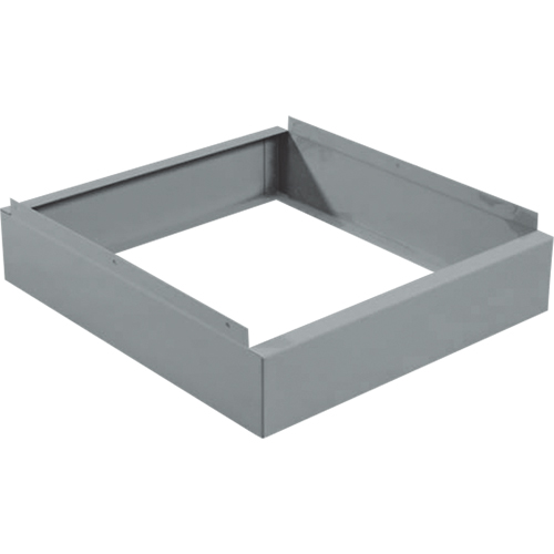 Clean Line Economy Lockers Recessed Base, 4 Banks, 4" H x 48" W x 18" D, Grey, Steel Cintas