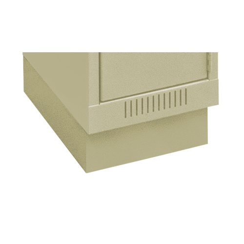 Clean Line Economy Lockers Recessed Base, 4 Banks, 4" H x 48" W x 18" D, Beige, Steel Cintas